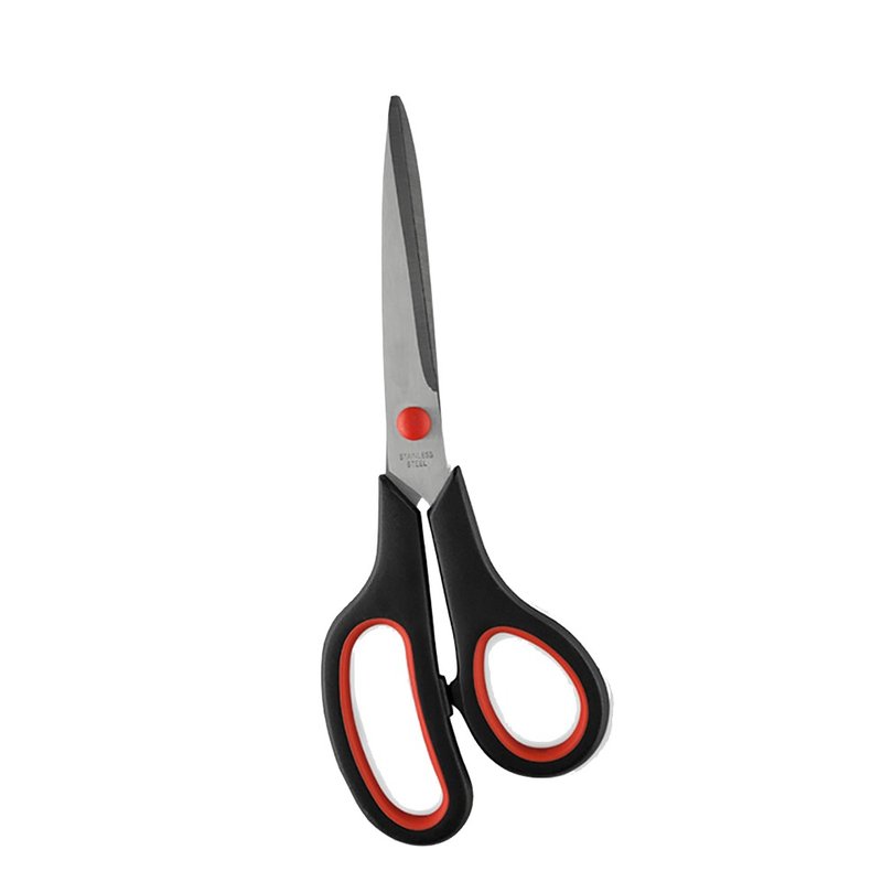 tesoura multiuso 21 centimetros cabo emborrachado preto e vermelho unitario brw te2102 e2806968