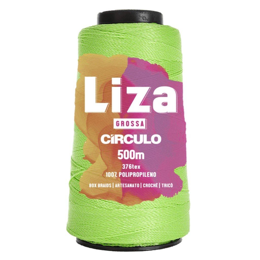Linha De Crochê Liza Grossa 2676 Verde Candy