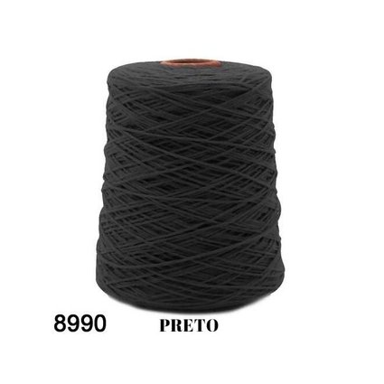 Barbante Algodão Apolo Eco 6 Colorido Cor 8990 Preto