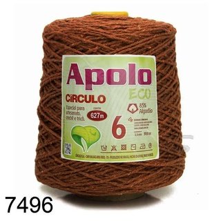 Barbante Algodao Apolo Eco 6 Colorido Cor 7496 Ocre