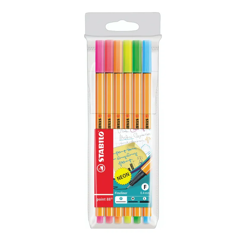 caneta neon stabilo 1