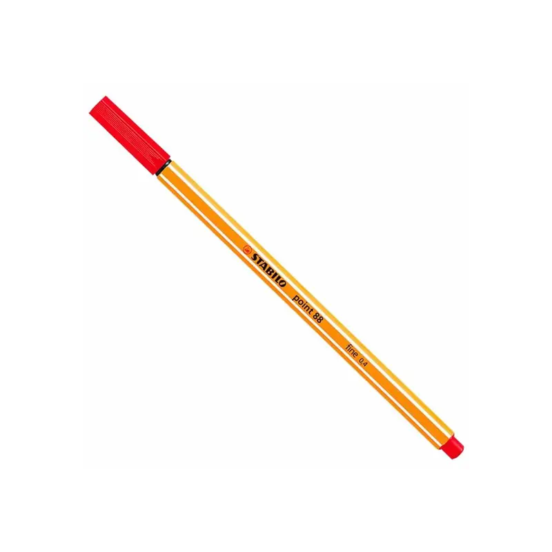 caneta stabilo vermelha
