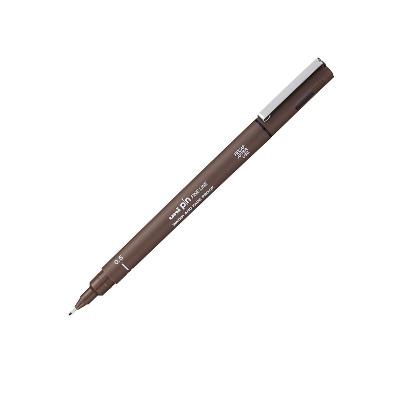 caneta uni pin marromk
