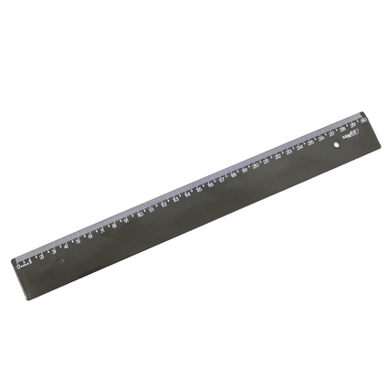 Regua Acrilica Maxcril Preta 30cm UNICO