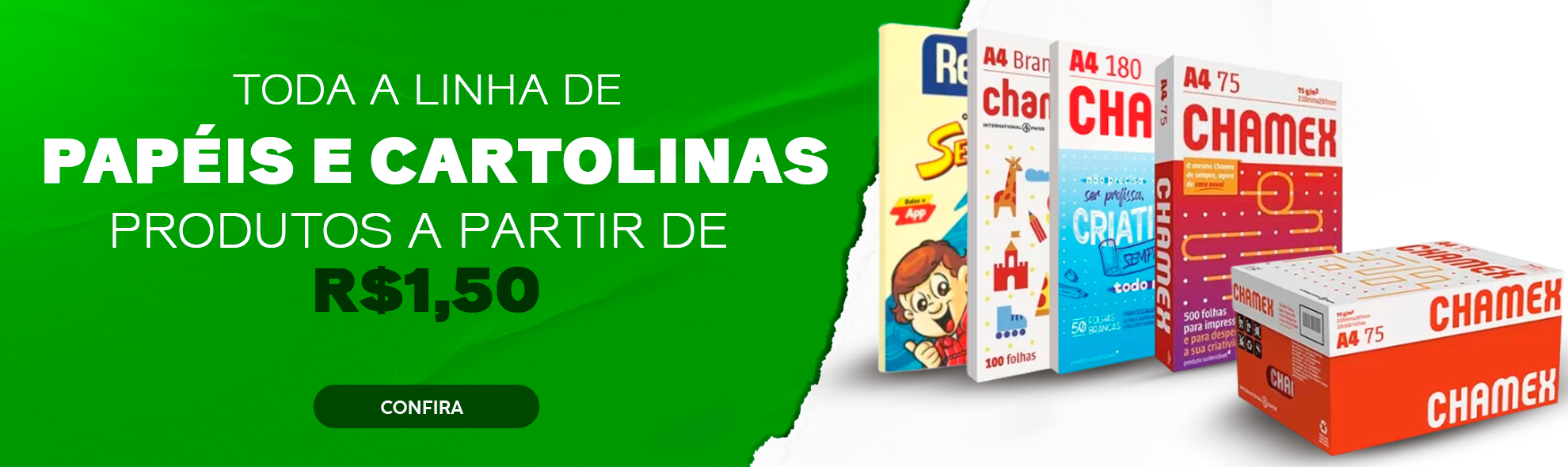 banner cn papelaria cartolina