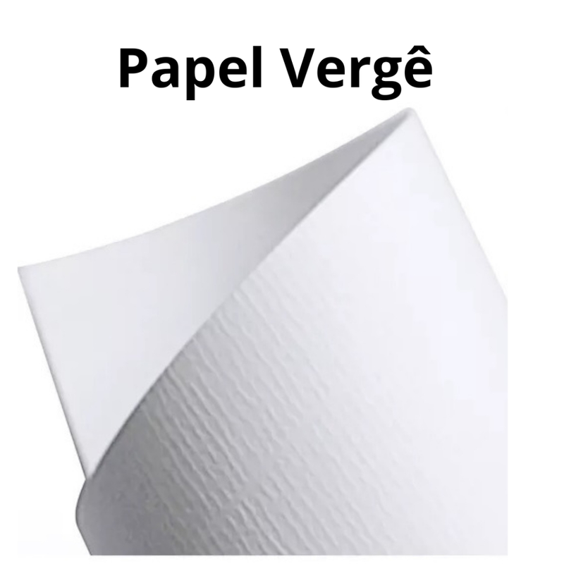 Papel Texturizado Masterprint Vergê Branco 180gr C/50 Folhas