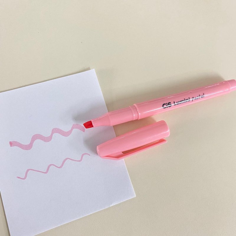 Caneta Marca Texto Cis Lumini Pastel Rosa UNICO