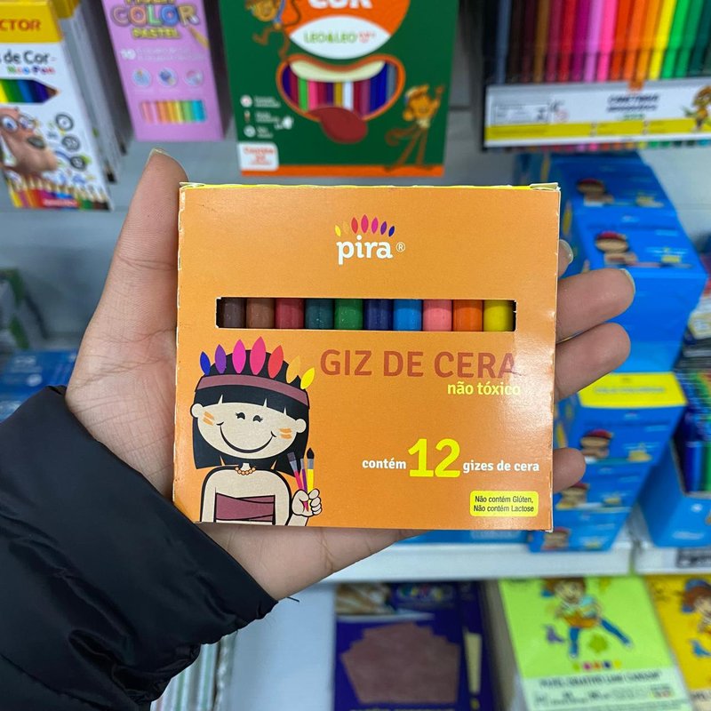 Giz De Cera C/12 Cores Piratininga UNICO
