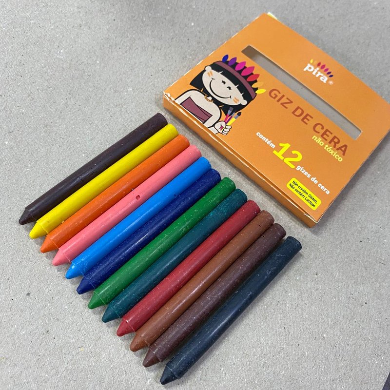 Giz De Cera C/12 Cores Piratininga UNICO
