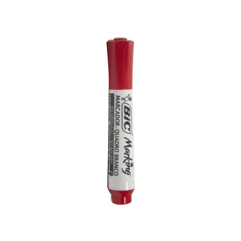 Pincel Para Quadro Branco Bic Marking Racarregável Vermelho