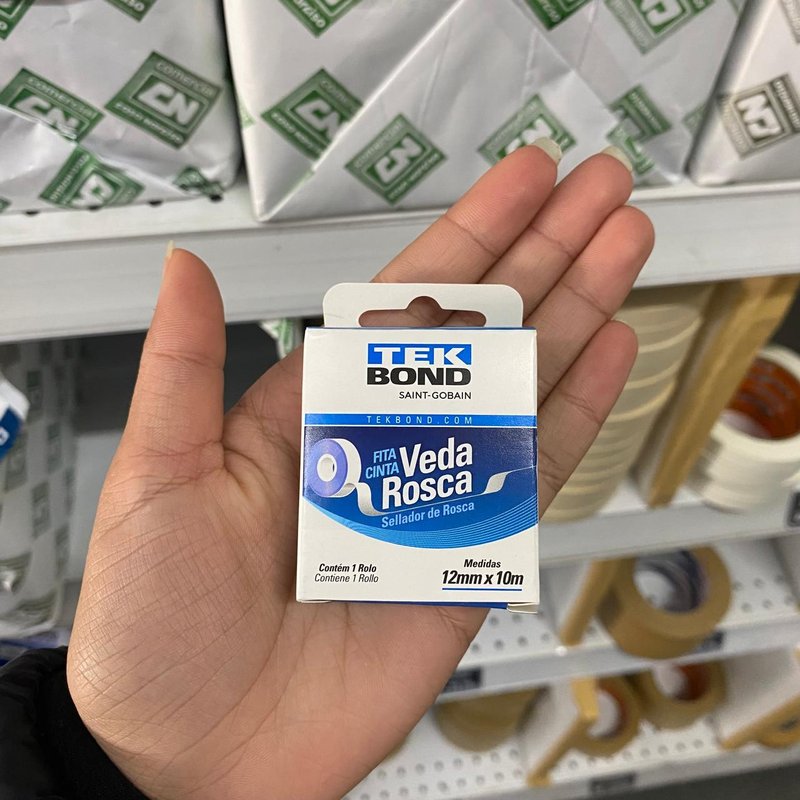 Fita Veda Rosca 12mmx10m Tek Bond UNICO