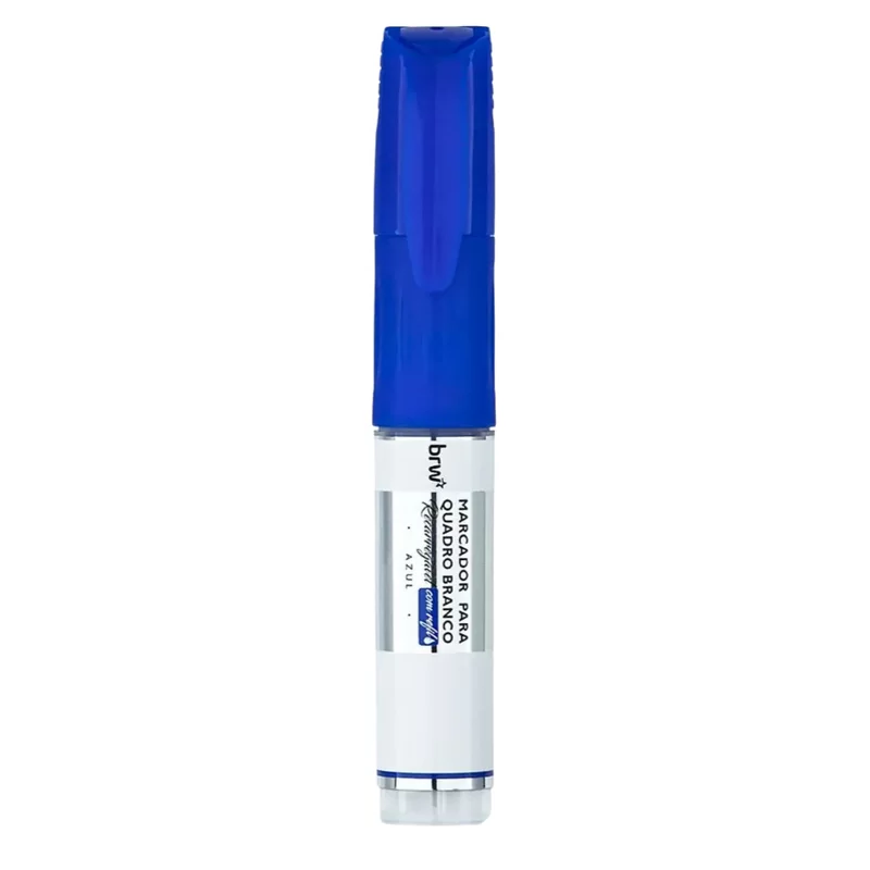 Pincel Para Quadro Branco Brw Recarregável Com Cartucho Azul Ca6021