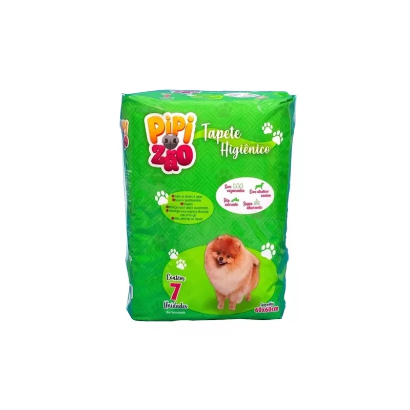 Tapete Higiênico Para Cão Pipizão 60x60 C/07 UNICO
