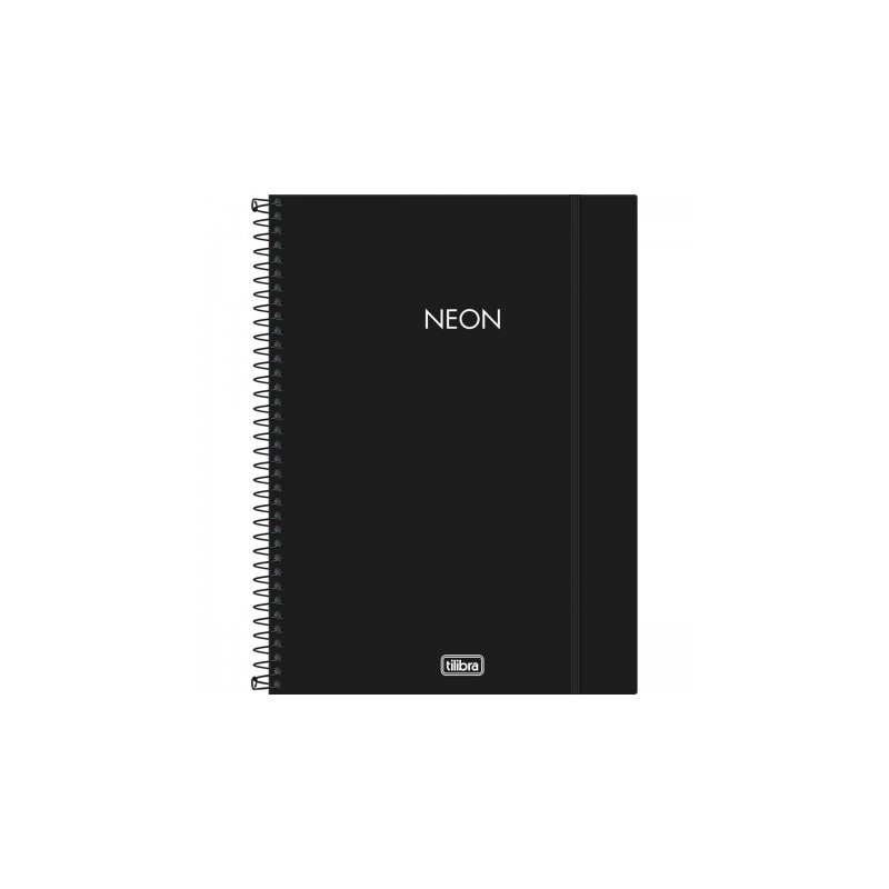 caderno neon preto