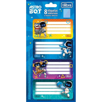 Etiqueta Escolar Astro Bot C/8 UNICO